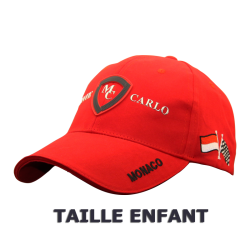 CASQUETTE MONACO MONTE-CARLO  ENFANT ROUGE SCUDETTO