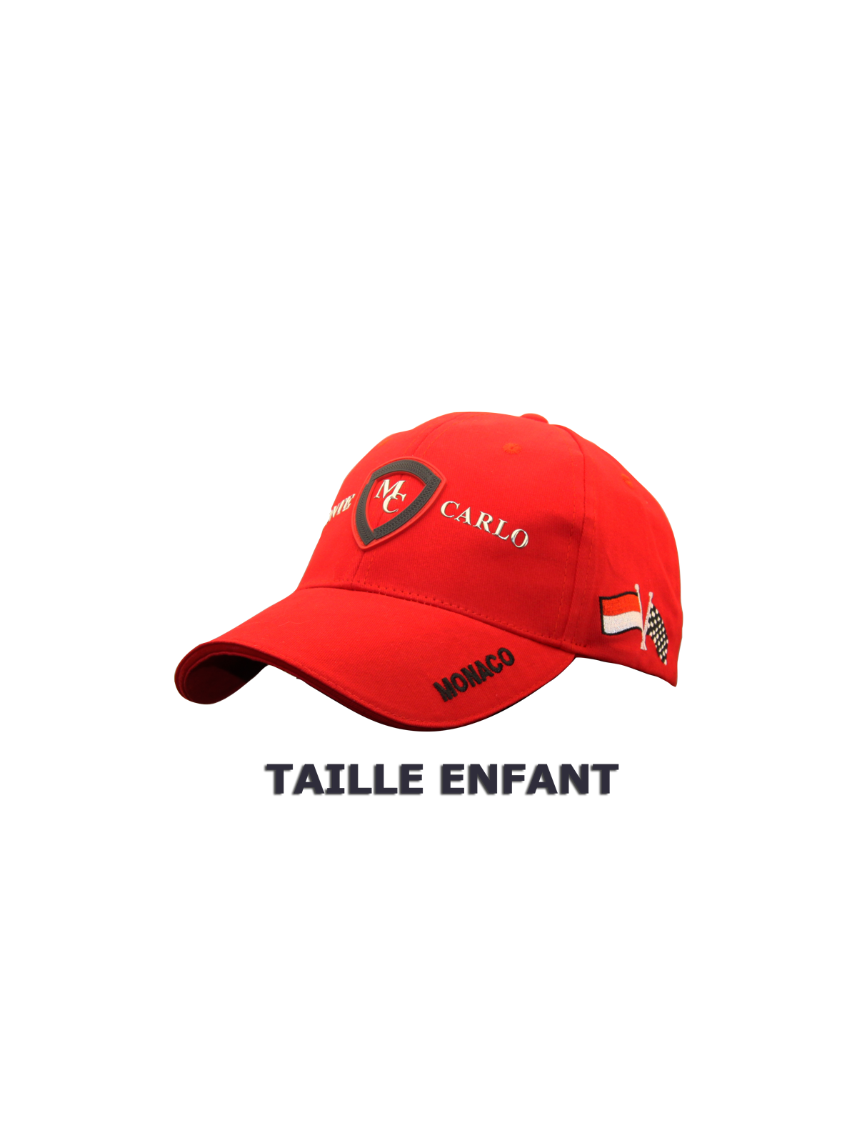 CASQUETTE MONACO MONTE-CARLO  ENFANT ROUGE SCUDETTO