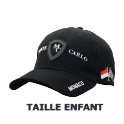 Casquette Enfant racing noire SCUDETTO Monaco