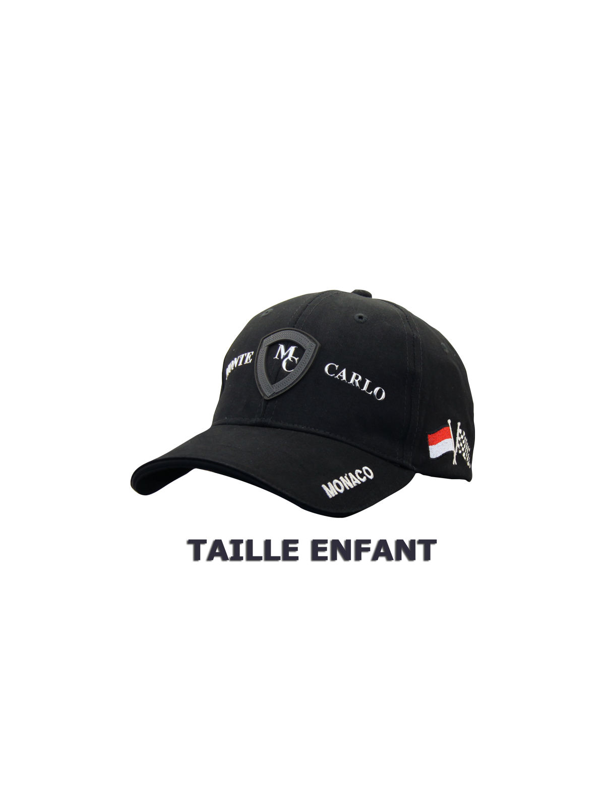 Casquette Enfant racing noire SCUDETTO Monaco