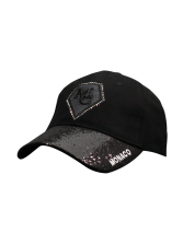 Casquette femme chic et paillettes noir | Cap Monaco diams Black
