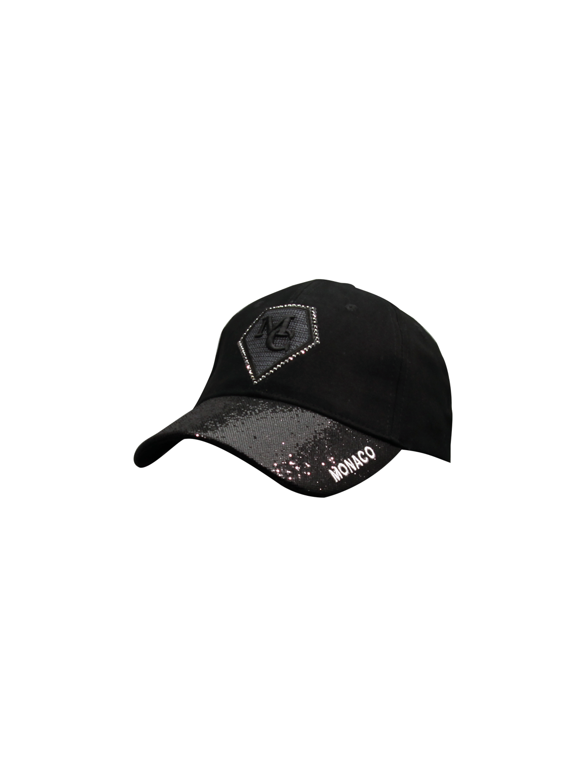 Casquette femme chic et paillettes noir | Cap Monaco diams Black