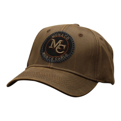 Casquette ROUND MC LEATHER BROWN vue Gauche