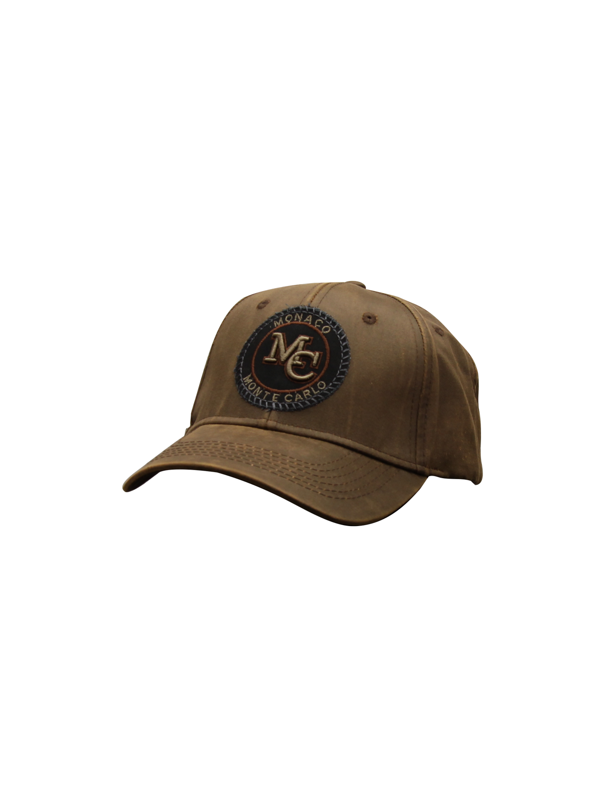 Casquette ROUND MC LEATHER BROWN vue Gauche