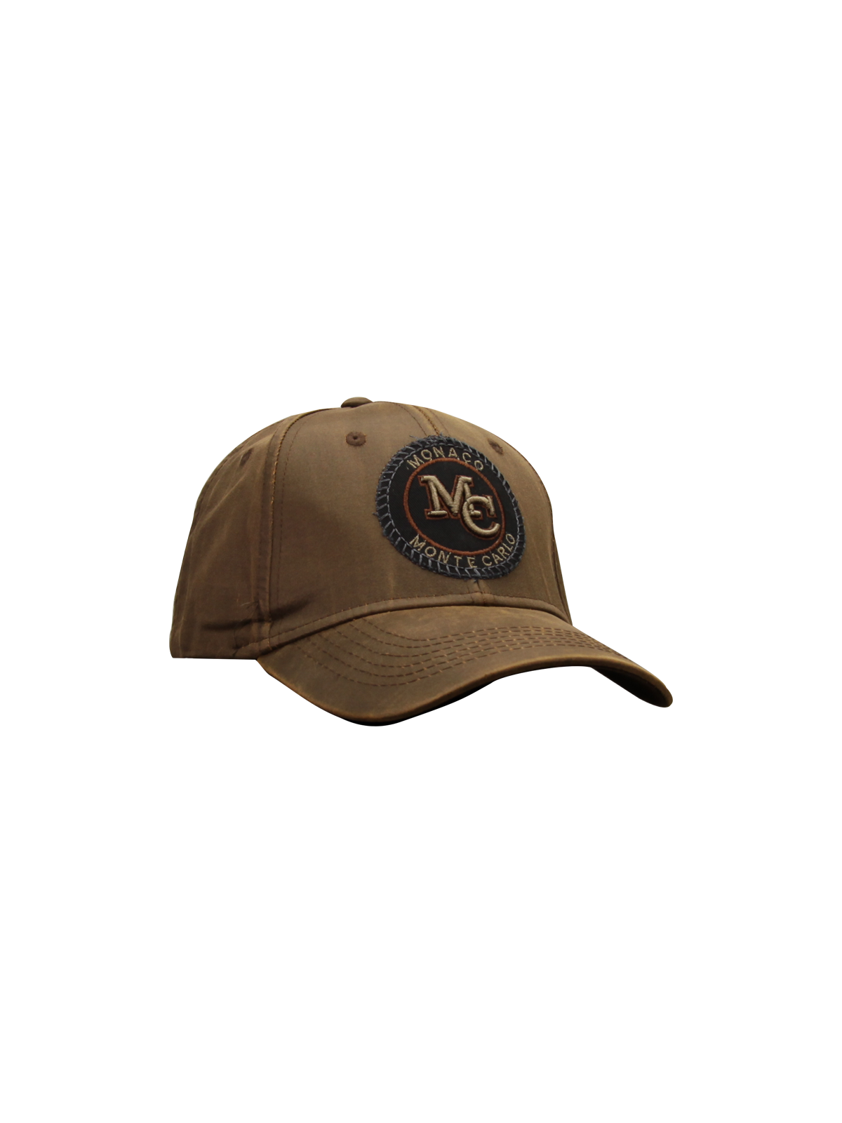 Casquette ROUND MC LEATHER BROWN vue droite
