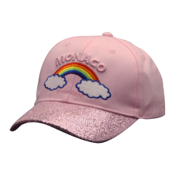 Casquette RAINBOW rose taille enfant vue gauche