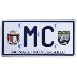 Magnet Plaque immatriculation Monaco