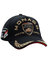 Casquette enfant garçon noire style Grand-prix de Monaco et "US NAVY"