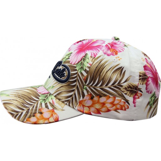 Casquette Outline Monaco Fleurs Blanche