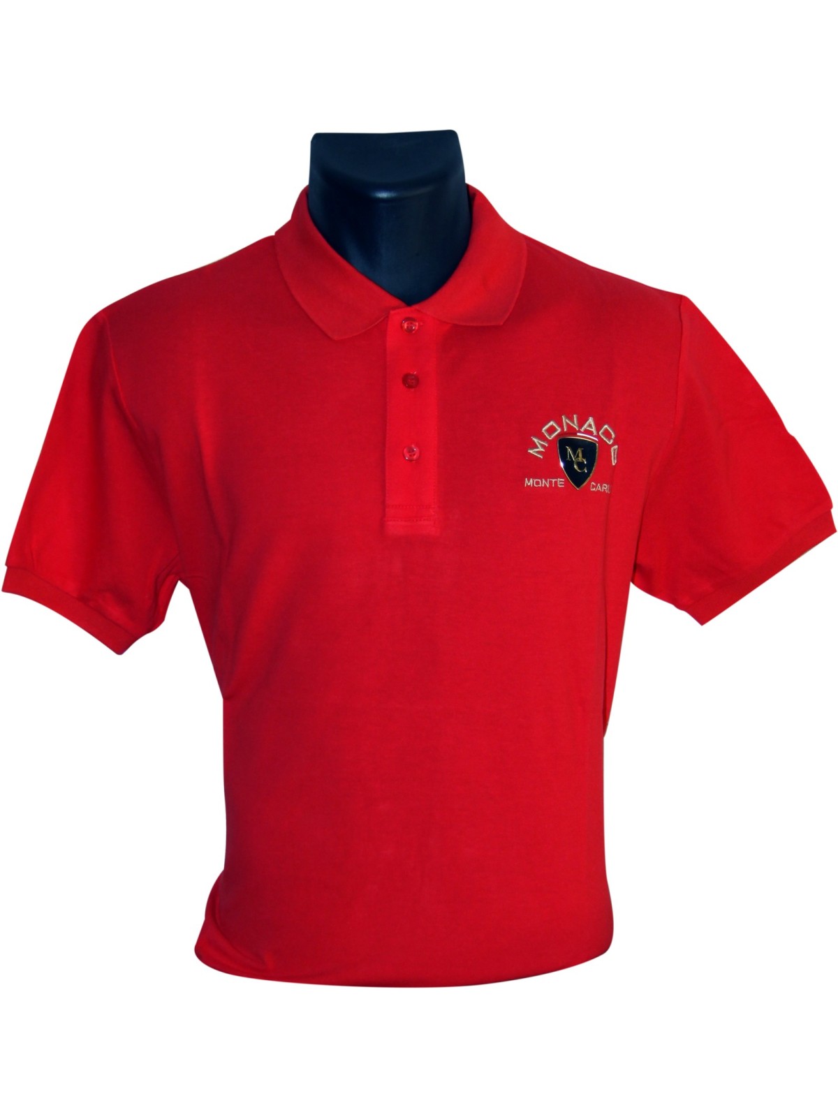 Polo Homme coton noir ou rouge Monaco | Polo SCUDETTO Red or Black