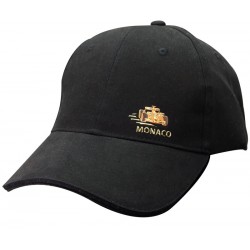 Casquette enfant garçon noire style Grand-prix de Monaco et "US NAVY"