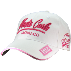 Casquette Monaco Monte-Carlo Blanc Fuchsia Enfant