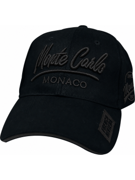 casquette homme noire sport Monaco Monte-Carlo |CAP M-MC BLACK